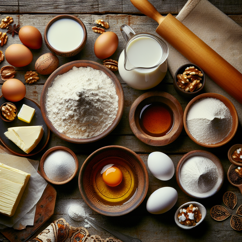 Armenian Gata Sweet Pastry ingredients