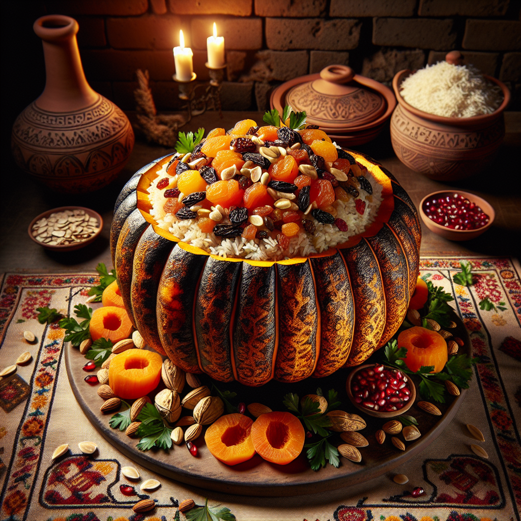 Armenian Ghapama Stuffed Pumpkin