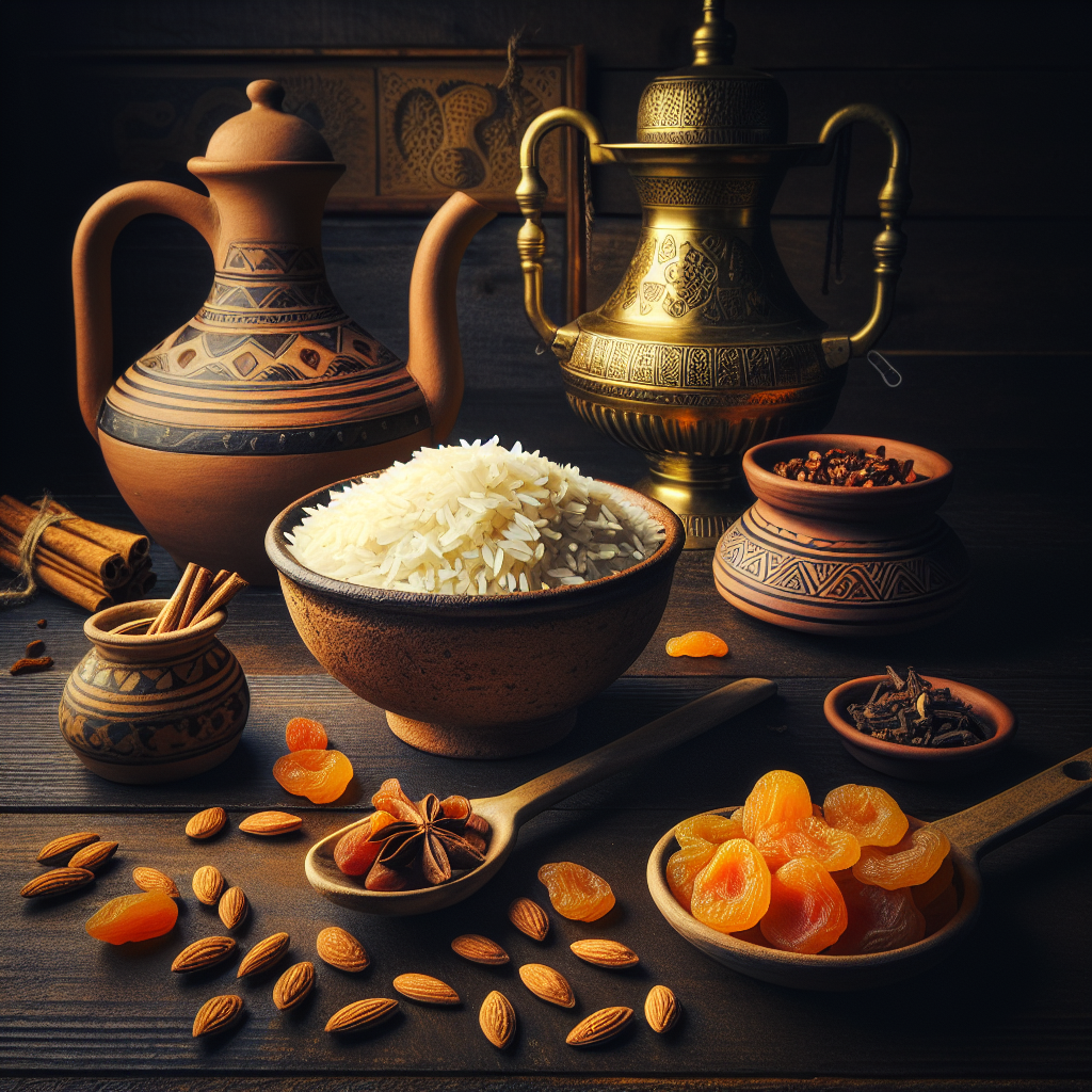 Armenian Pilaf Rice with Apricots ingredients