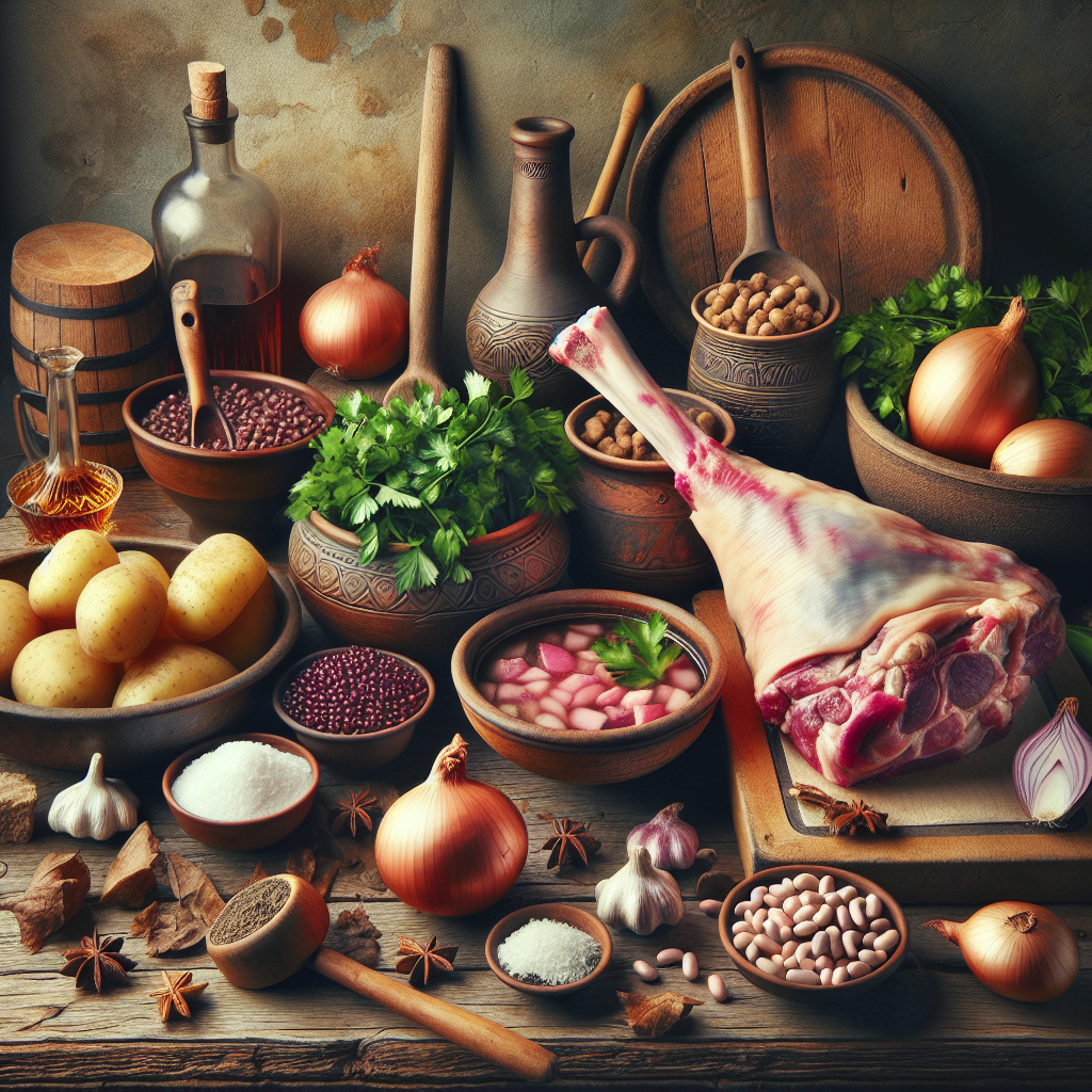 Armenian Khash Lamb Stew ingredients