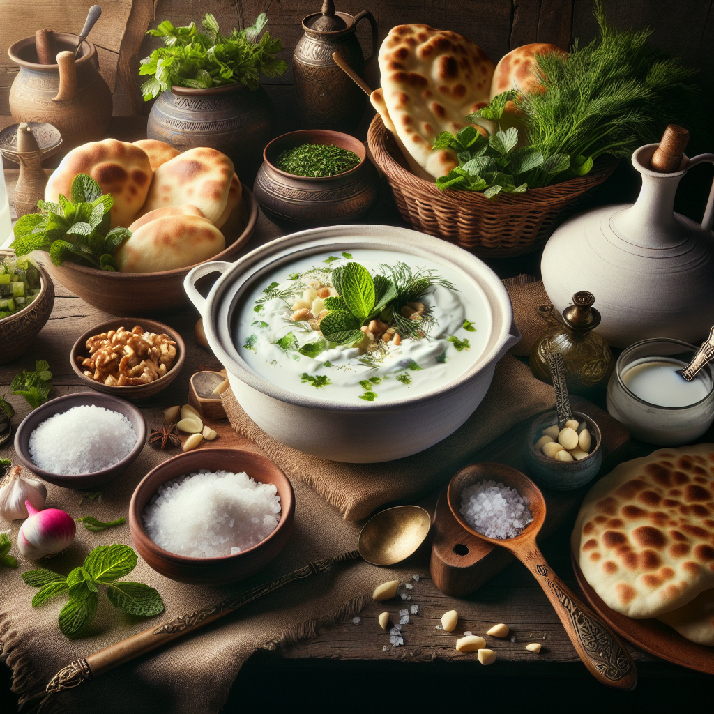 Armenian Matzoon Yogurt Soup ingredients